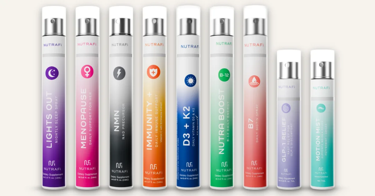 The NUTRAFi oral spray lineup